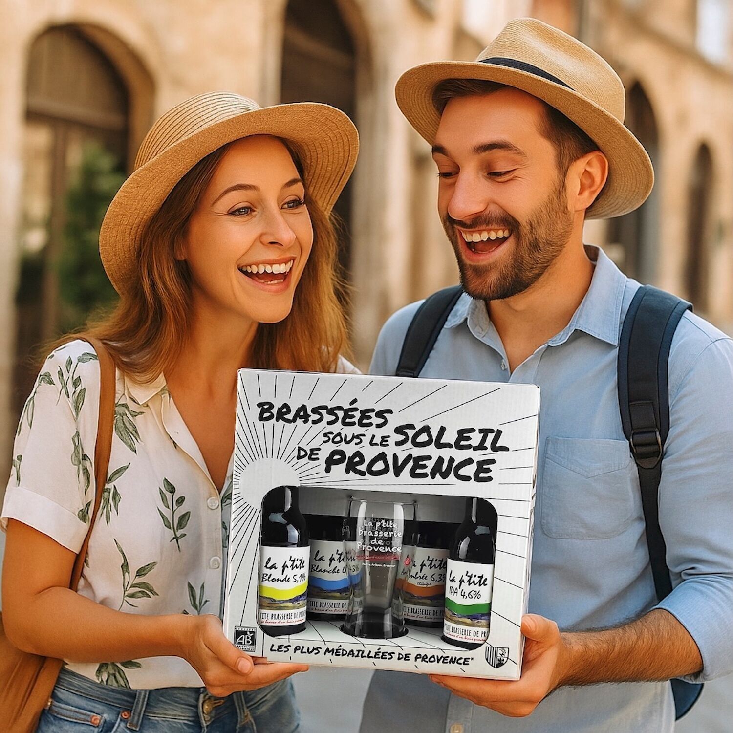 NOUVEAU * Coffret Cadeau – 4 Bières Artisanales 33cl + Verre + Décapsuleur + Sous-bock