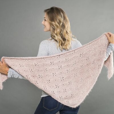 Knitted scarf in ZIBELINE ROSE color 30