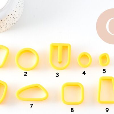 Geometric Polymer Clay Cookie Cutter 24-61mm, x1 (G10633)