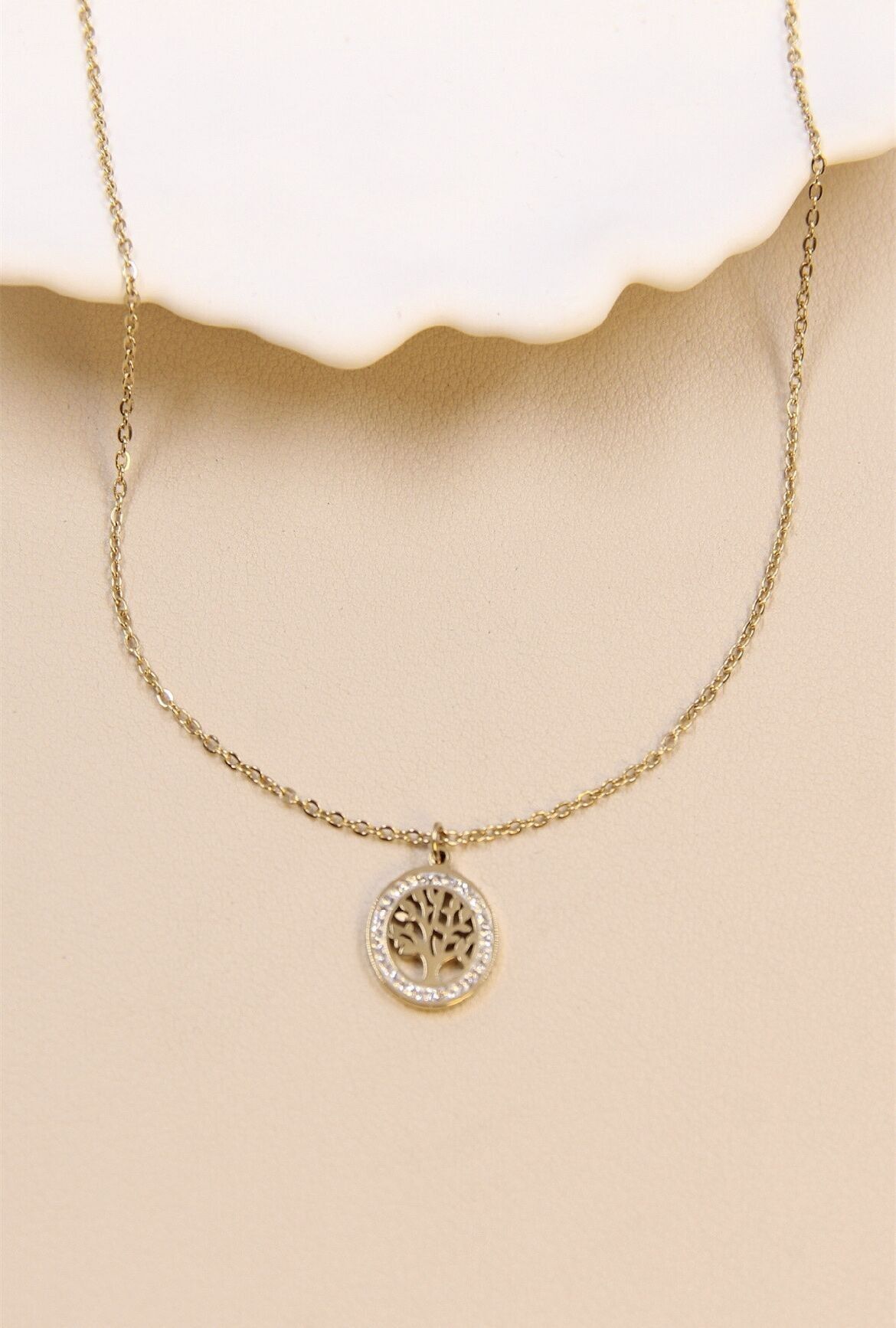 stainless steel tree of life necklace