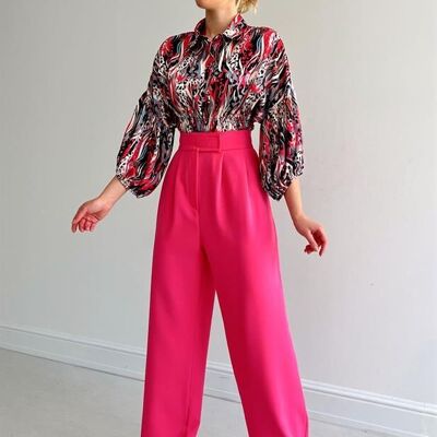 Pink printed blouse