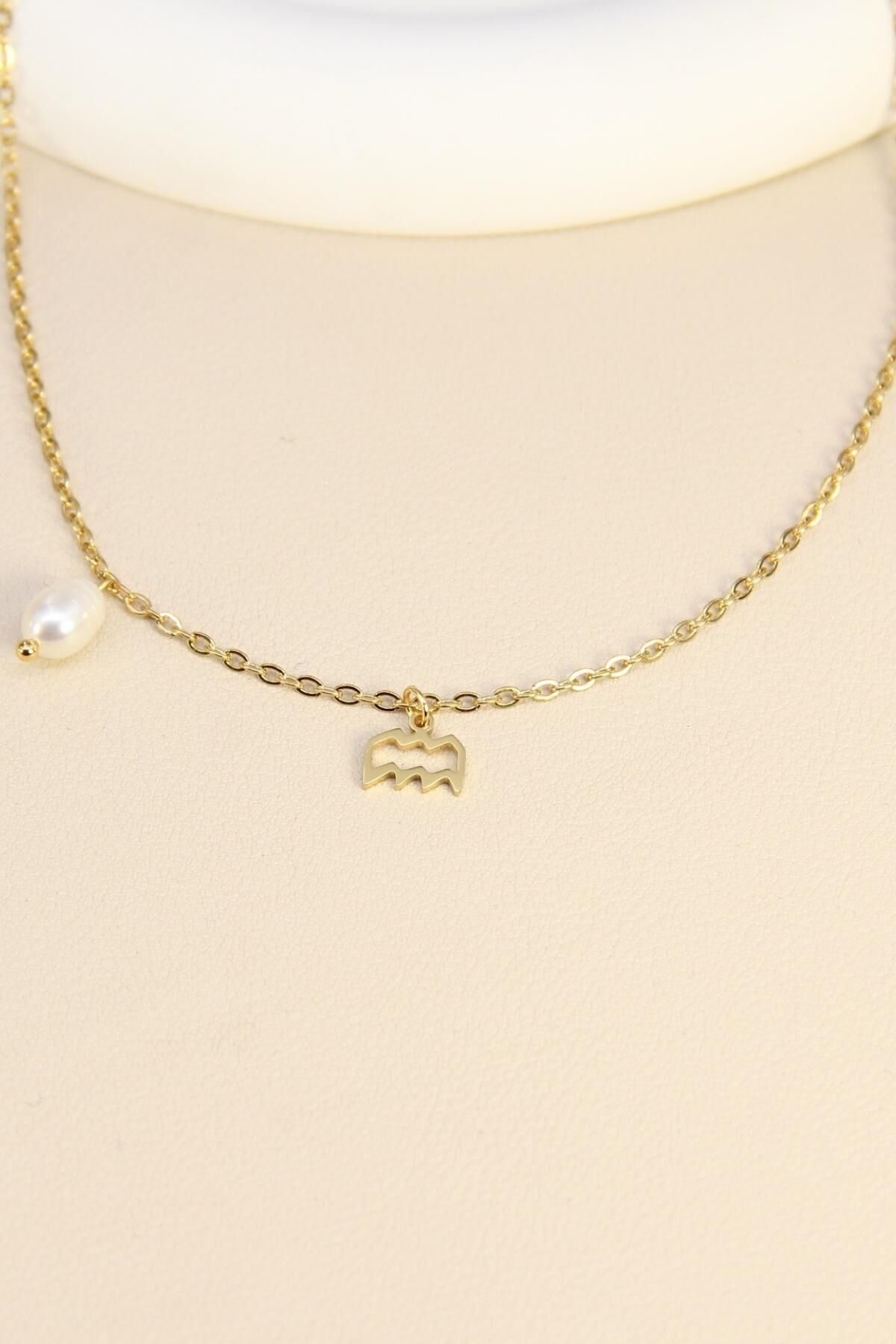 Wassermann Sternzeichen Halskette aus Edelstahl