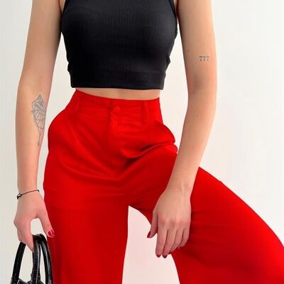 Black crop top with rhinestones