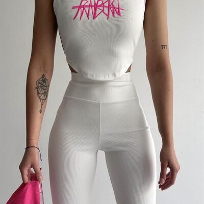 Pantaloncini da ciclista bianchi