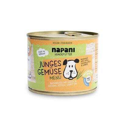 Menù per cani: Verdure giovani con grano saraceno e lenticchie 200 g