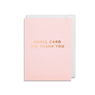 Small Card Big Thank You - Pack of 5 cards
