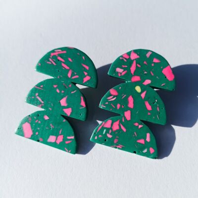 Boucles d'oreilles en Jesmonite - Modèle Anni