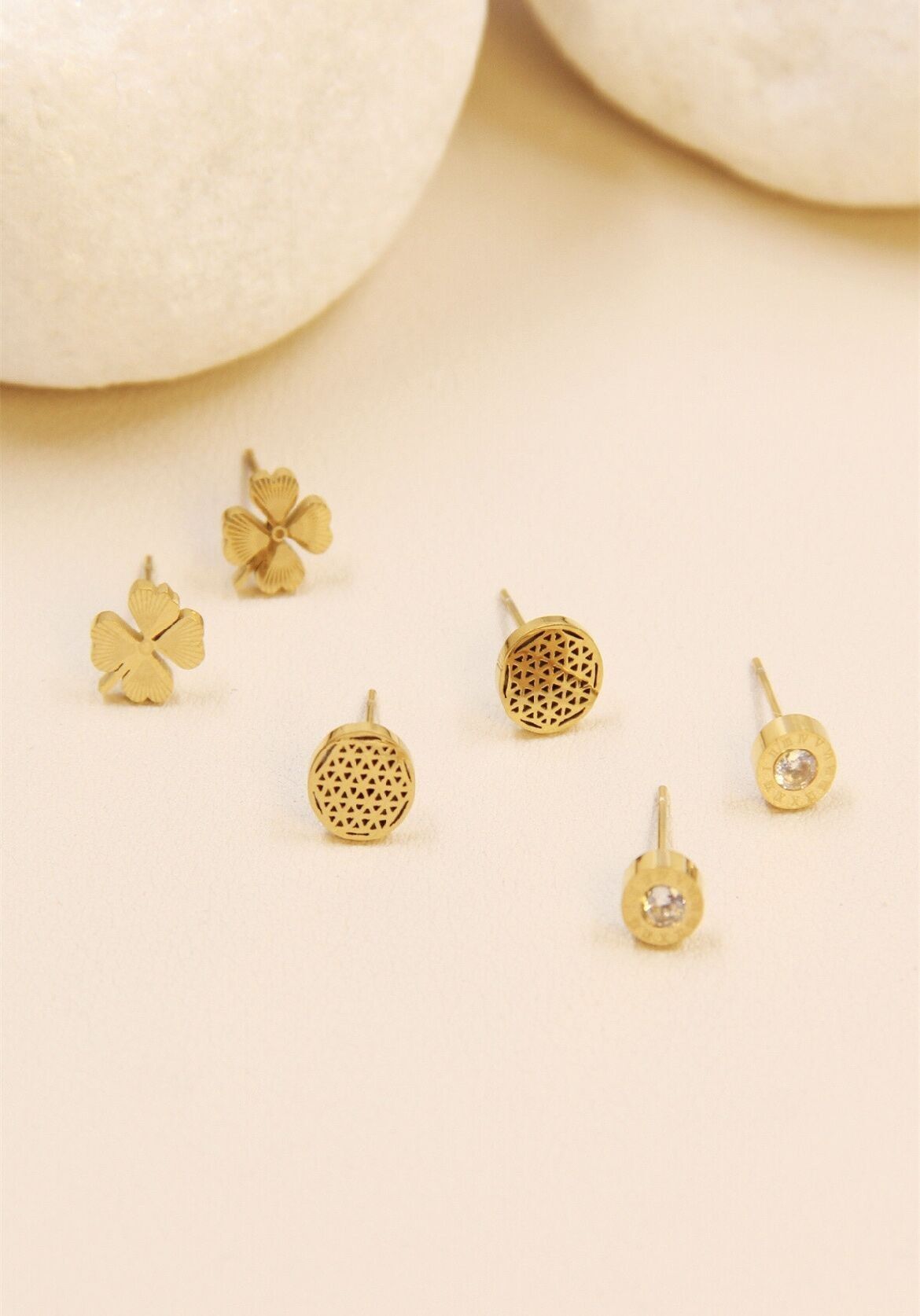 Edelstahl Ohrringe - Schillerndes Trio