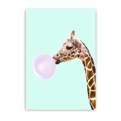 Bubblegum Giraffe Postcard