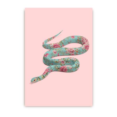 Floral Snake Postcard