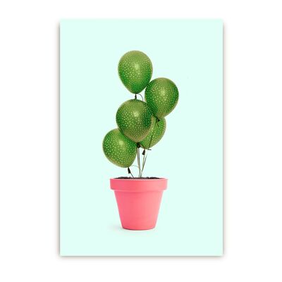 Cactus Balloons Postcard