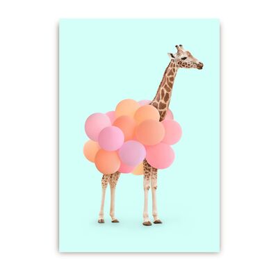 Giraffe Balloons Postcard
