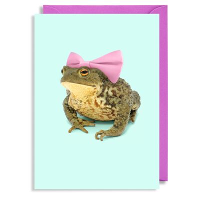 Bow Toad Greeting Card
