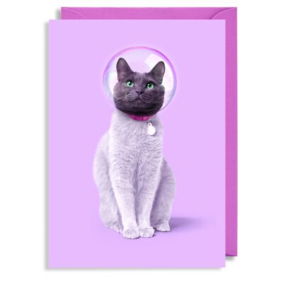 Space Cat Greeting Card