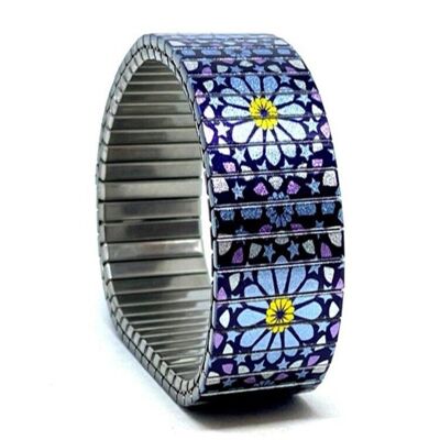 Bracciale di design in acciaio inossidabile da 18 mm fatto a mano a Londra - Carnival waltz Metallic