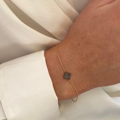 Pulsera de cadena de diamantes negros - Mulan