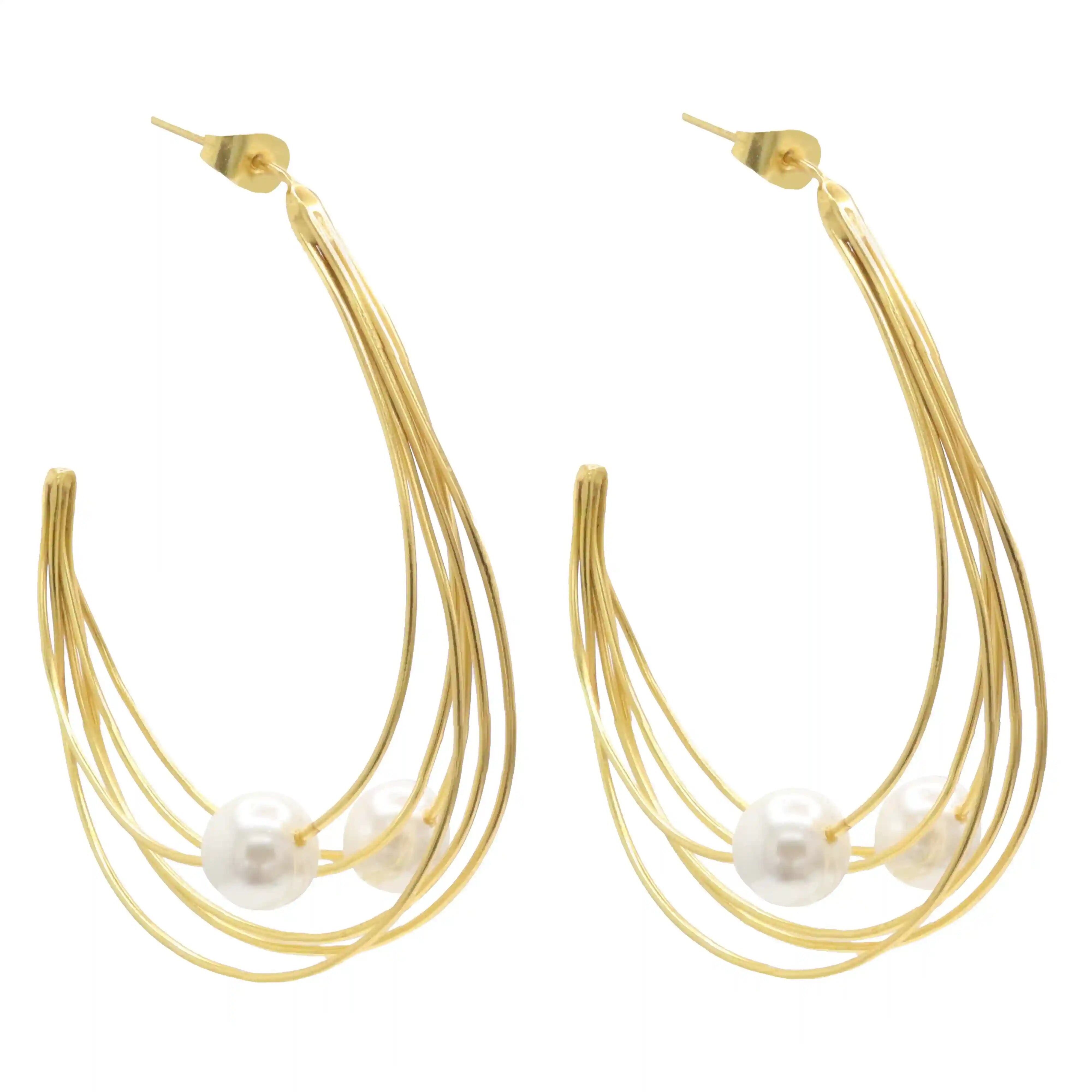 Orecchini a cerchio con perle Galatea