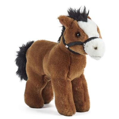 Cavallo di peluche con briglia