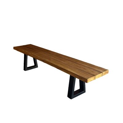 Panca con gambe in ferro - Naturale - 220