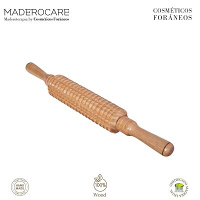 BODY MASSAGER | WOOD THERAPY | TOOTHED ROLLER (40 x 5 cm)