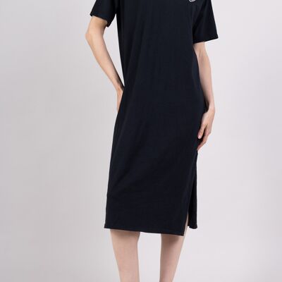 Robe t-shirt longue cœur léopard 95% coton - PR2527
