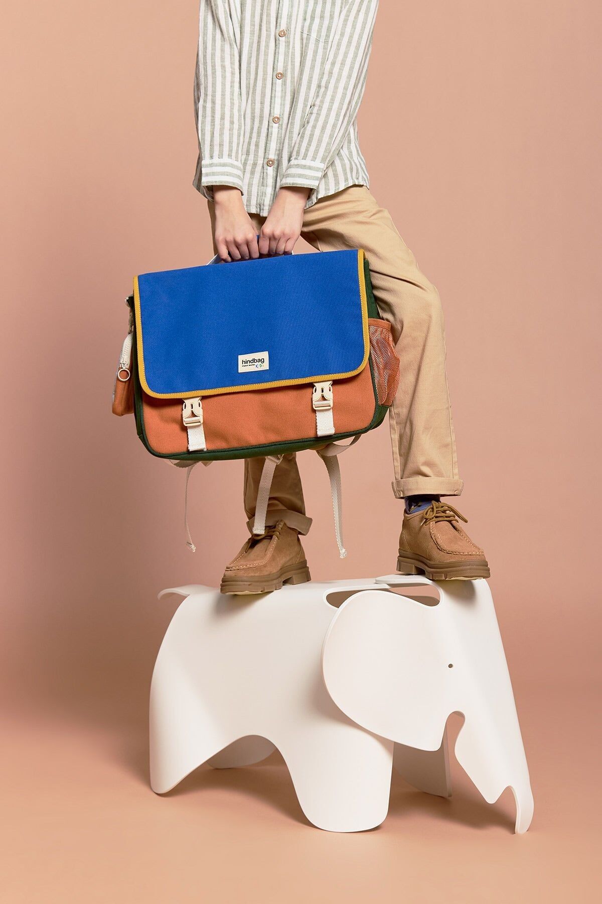 Cartable Léo Tricolore Bleu électrique