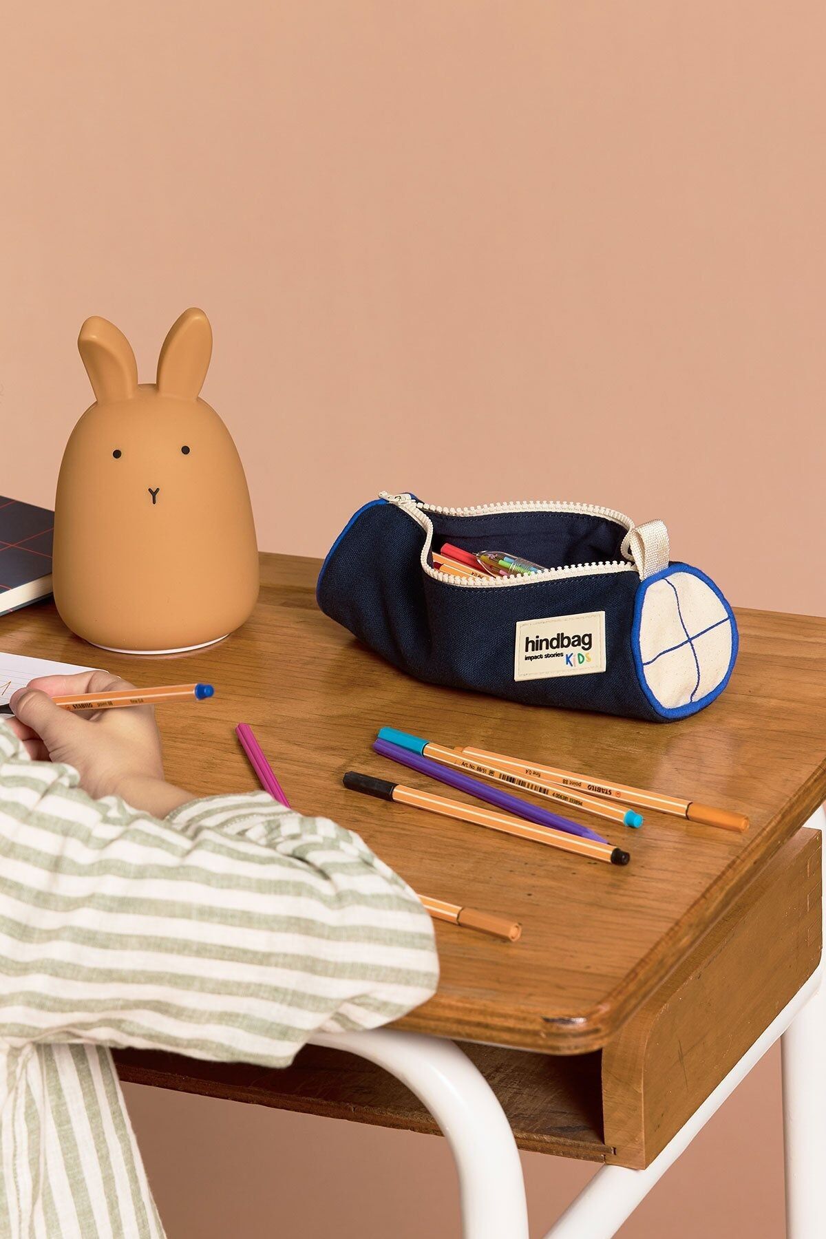 Mia – Dreifarbiges, kariertes Federmäppchen