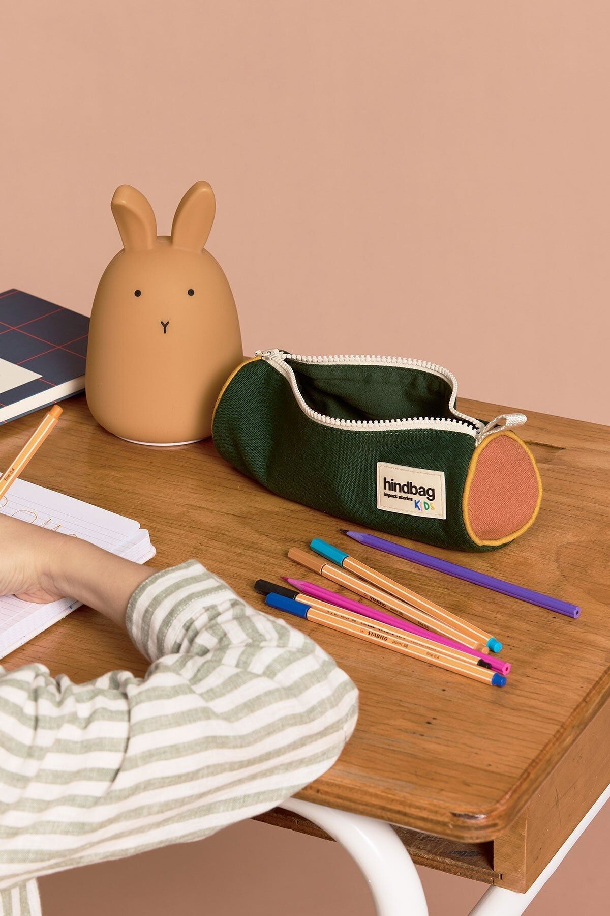 Mia Dreifarbiges Federmäppchen in Elektroblau