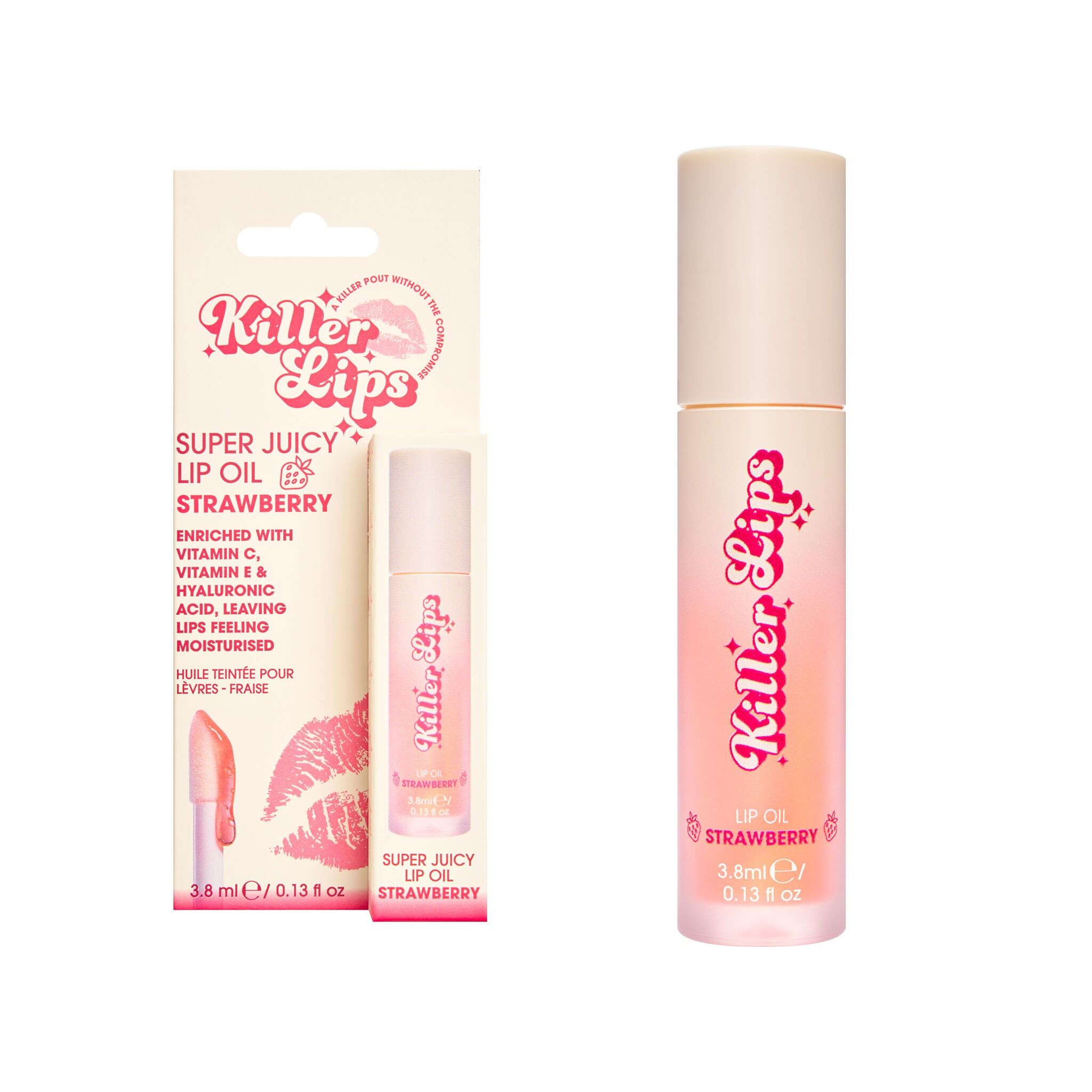 Killer Lips Super Juicy Lip Oil - Strawberry 3.8ml