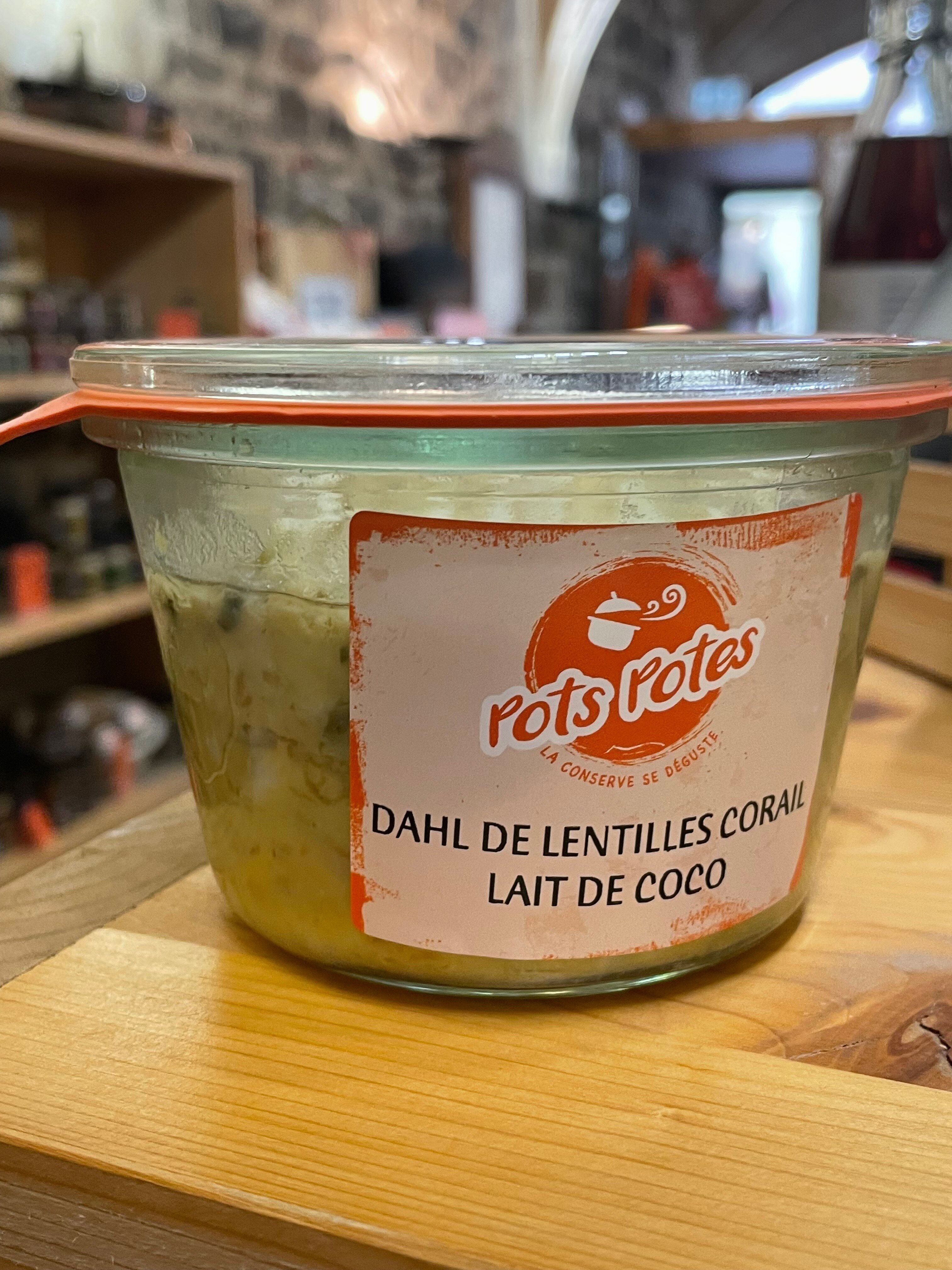 Dahl de lentilles corail lait de coco