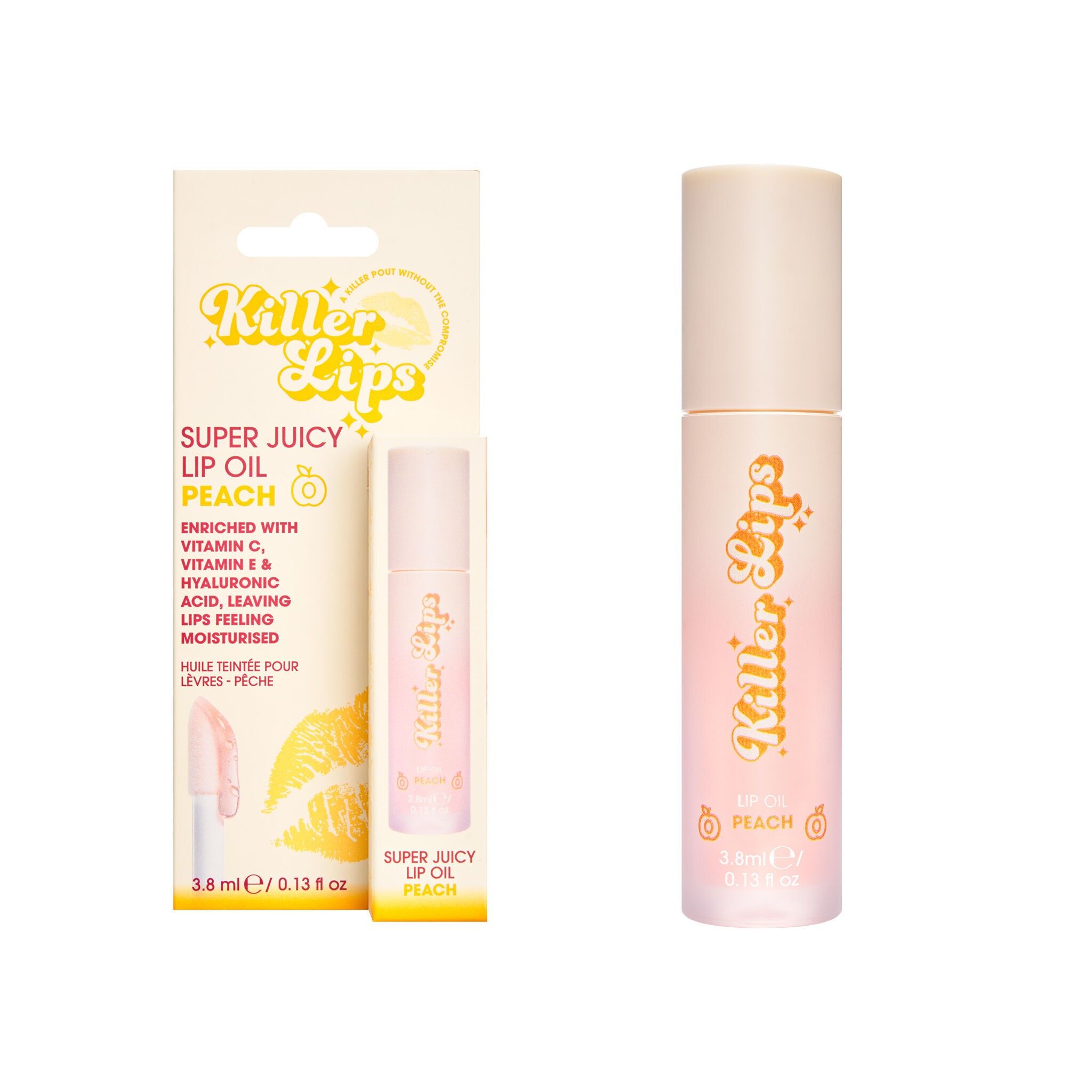 Killer Lips Super Juicy Lip Oil - Peach 3.8ml