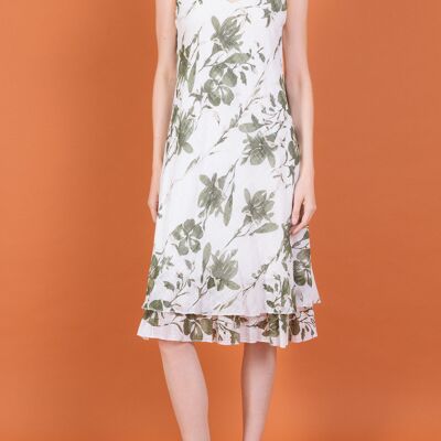 Robe débardeur imprimée fleurie - PR2543