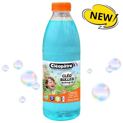 CLÉO’BULLES RECHARGE 1L de solution à bulles pour les enfants - Bleu