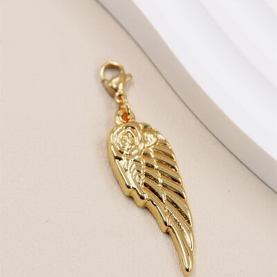 Pendentif Aile en Acier Inoxydable - Élégance Céleste