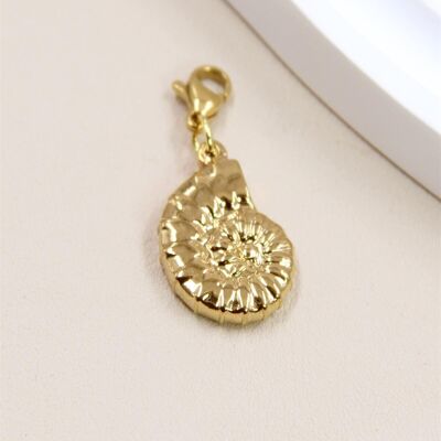 Pendentif Coquillage Ammonite en Acier Inoxydable - Élégance et Brillance