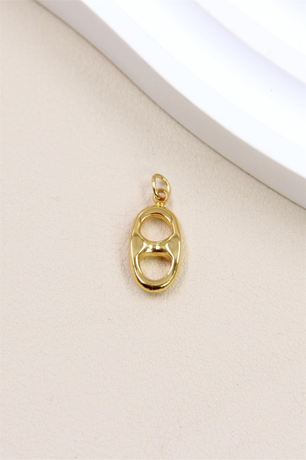 Dije de eslabón de acero inoxidable