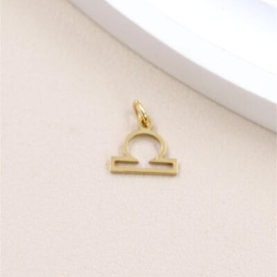 Stainless steel Libra astrological sign pendant