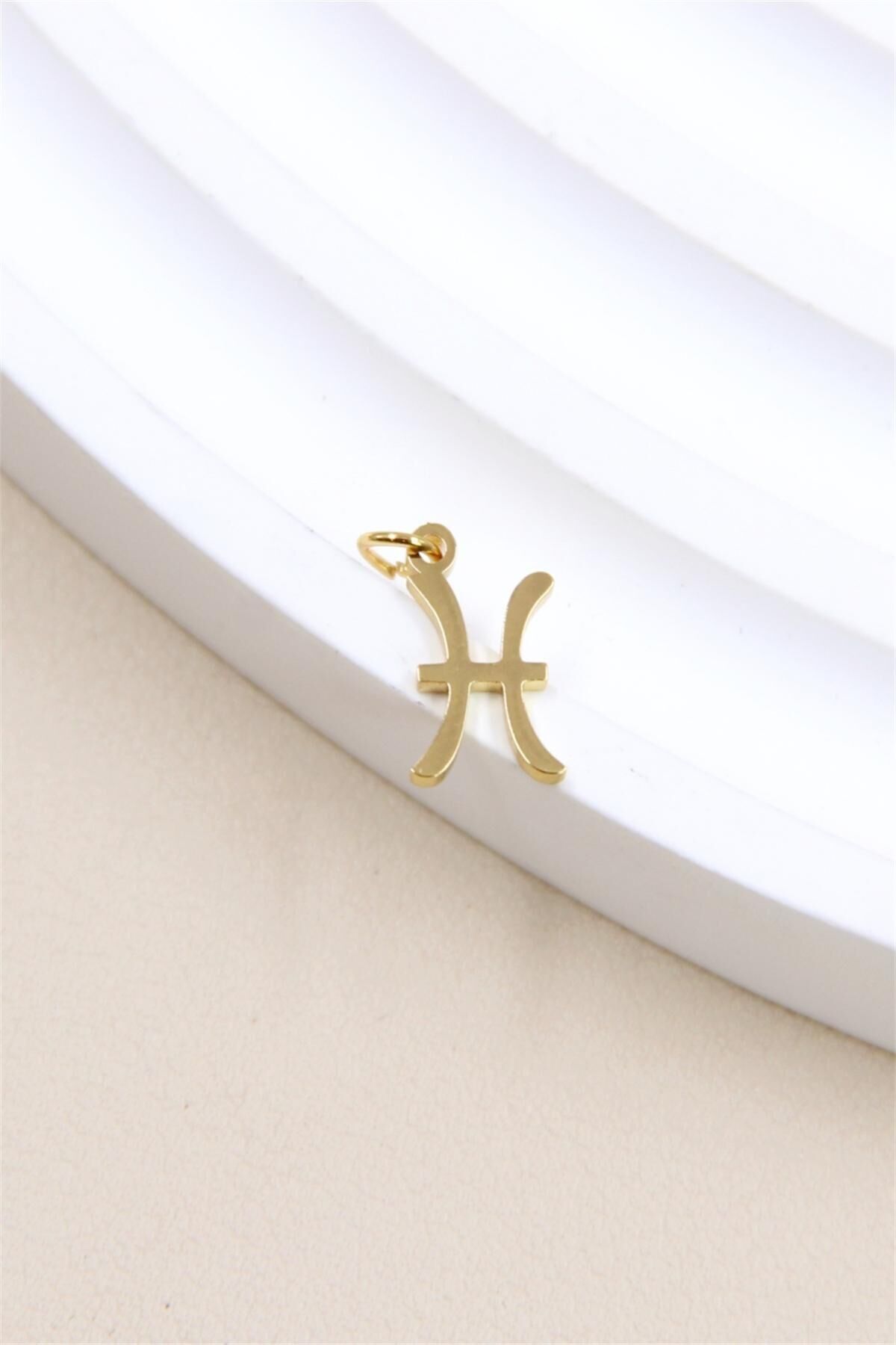 Colgante de acero inoxidable con el signo astrológico Piscis