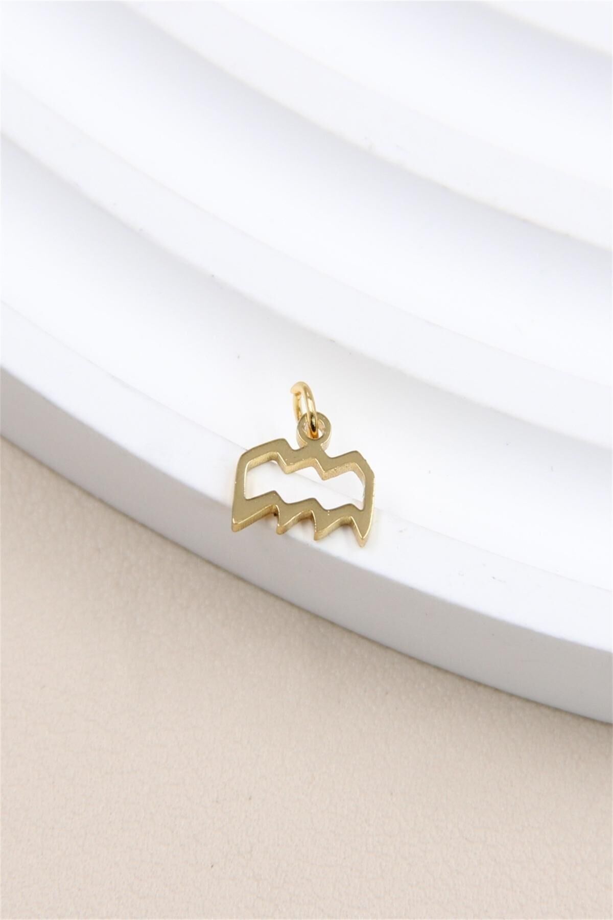 Colgante de acero inoxidable con el signo astrológico Acuario