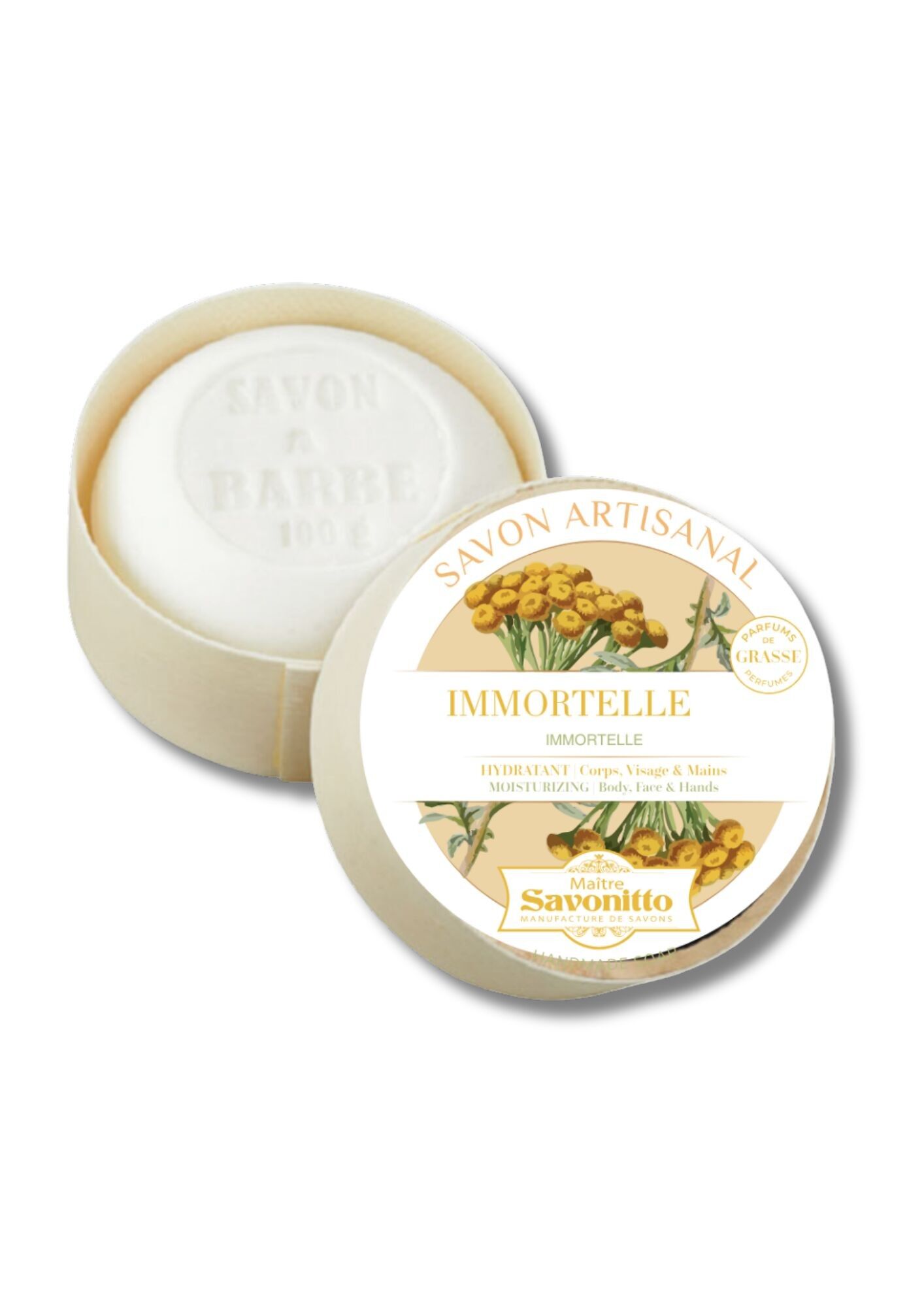NOVITÀ ✨ Sapone all'Immortelle nella sua scatola di legno 100 g
