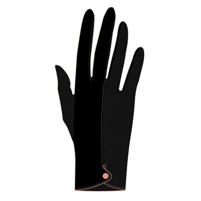 Plain wool gloves BLACK PINK
