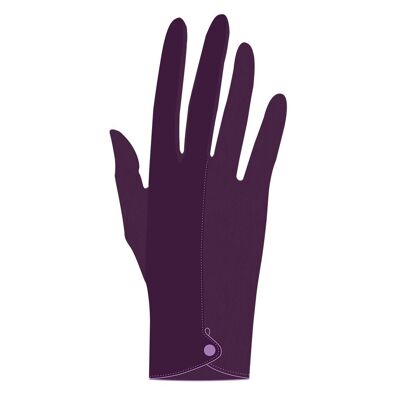 Plain wool gloves, VIOLET PINK