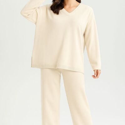 ENSEMBLE PULL ET PANTALON EN MAILLE DE LUXE