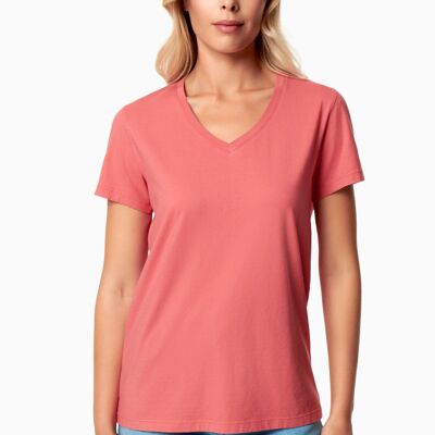 TESSA | T-shirt basic con scollo a V in cotone biologico