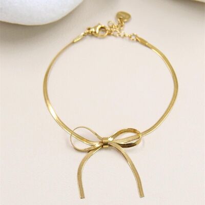 Bracciale con nodo a farfalla in acciaio inossidabile