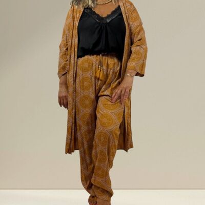 Nola Harmony Set – bordo Boho Kimono & Trousers 2164