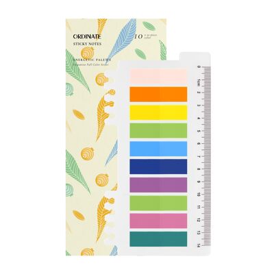Energetic Palette | Sticky Notes | Ordinate Transparent Sticky Notes | Page Markers | Aesthetic Post-it | Sticky Strips