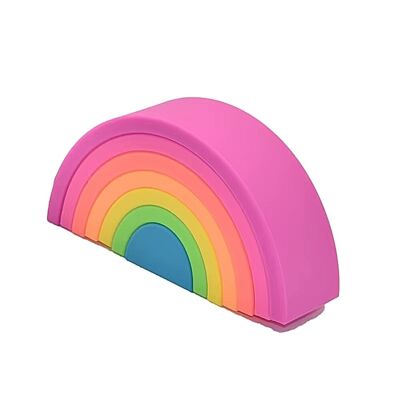 Montessori Early Learning Toy: Fluorescent Stacking Rainbow - Educational Toys