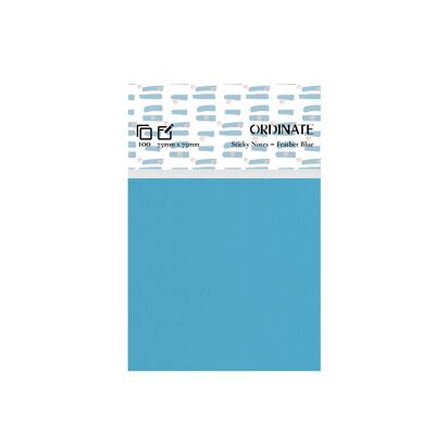 Feather Blue Sticky Notes 75mm x 75mm/100 sheets per pad | Ordinate sticky notes