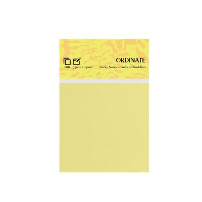 Golden Dandelion Sticky Notes 75mm x 75mm /100 sheets per pad | Ordinate sticky notes